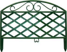 Set 5 Recinzioni Ornamentale per Giardino 46x35 cm in Plastica Rama...