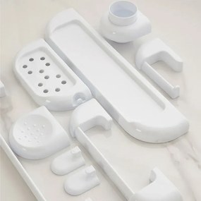 Mensola portasapone a muro 24 cm in ABS bianco Gioia