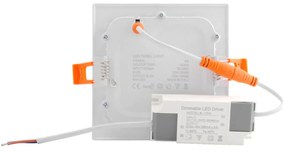 Pannello LED Quadrato 8W 800lm Foro 110x110mm Osram LED Dimmerabile Colore Bianco Naturale 4.000K