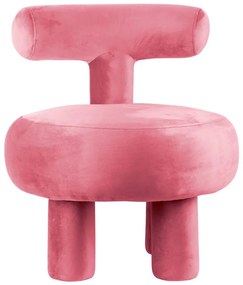 Poltrona in velluto rosa Abrazo - Leitmotiv