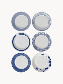 Set di 6 piatti fondi in porcellana Pacific Blue