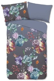 Biancheria da letto in cotone grigio per letto singolo 140x200 cm - Good Morning