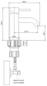 BATH DELUXE 28-005-01-64-04 - Rubinetto del lavandino DRAGOR 15,6 cm lucente ottone