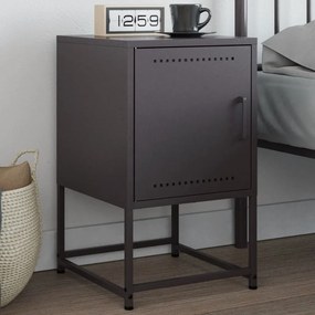 Comodino Nero 36x39x60,5 Cm İn Acciaio /
