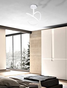 Plafoniera LED Kiley Ø 40 cm bianco IP20 bianco naturale, 3170 lumen NOVECENTO