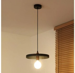 Duolla - Lampada a sospensione con cavo IRONLINE 1xE27/15W/230V Ø 30 cm nero/rame
