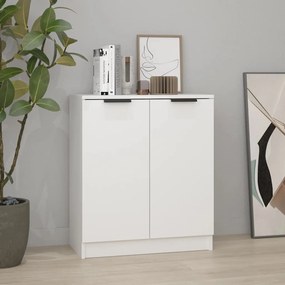 Credenza bianca 60x30x70 cm in legno multistrato