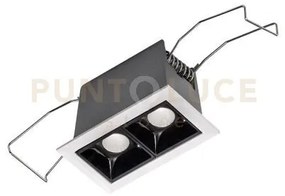 Gfa1123c- faretto 2 luci a led antiabbaglio 3000k 320lm 4w bianco d...