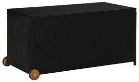 Contenitore Da Giardino Nero 120x65x61 Cm İn Polyrattan /