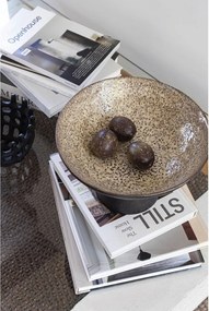 Ciotola nera/beige in gres ø 31,5 cm By Hand – Mette Ditmer Denmark