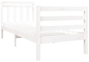 Giroletto bianco 90x190 cm single in legno massello