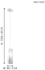 Eglo 92739 - Lampadario RIVATO 1xE27/60W/230V