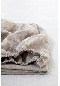 Lenzuolo elastico in lino naturale, 180 x 200 cm Melange - Linen Tales