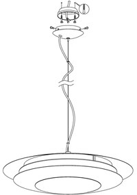 Eglo 98044 - Lampadario LED RGB dimmerabile a sospensione con filo MONEVA-C LED/27W/230V