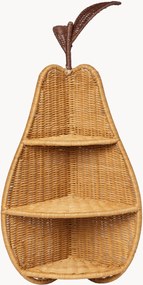 Scaffale angolare per bambini in rattan fatto a mano Pear