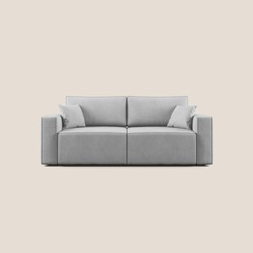 Morfeo divano con seduta estraibile in morbido tessuto impermeabile T02 grigio chiaro 180 cm