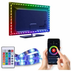 Solight WM58 - Striscia LED RGB TV 0,5m/6W/5V Wi-Fi Tuya + DO