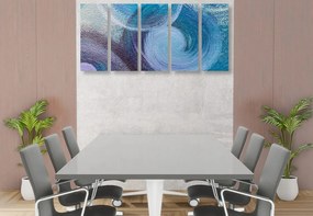 Quadri 5 pezzi – Pennellate astratte moderne