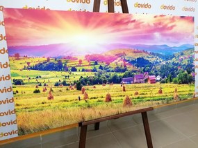 Stampa su tela – Covoni di fieno nei Carpazi