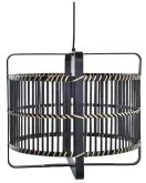 Lampadario DKD Home Decor Nero Bambù 50 W 40 x 40 x 35 cm