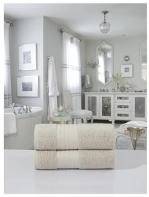 Set di 2 asciugamani in spugna di cotone beige 70x140 cm - Good Morning