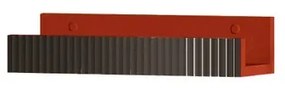 Mensola per bagno Niwa L 40 cm laccato opaco paprika con vetro grigio carbone