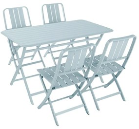 Tavolo da pranzo per giardino Idaho NATERIAL struttura e superficie in Alluminio  per 4 persone 130x75cm