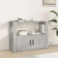 Credenza Grigio Cemento 80x30x60 cm in Legno Multistrato cod mxl 9590