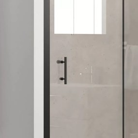 Porta doccia nicchia 100cm telaio colore nero anticalcare KFN5000 - KAMALU