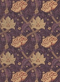 Morris & Co Carta da parati Windrush - Aubergine/ Wine