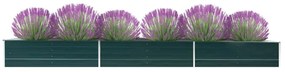 Letto Rialzato Da Giardino İn Acciaio Zincato 480x80x45cm Verde /