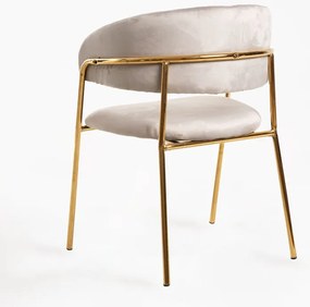 Sedia Moniel Golden Velluto - Grigio