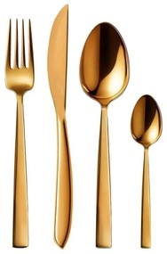 Posate dorate in acciaio inox 24 pz Gold – Orion