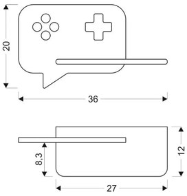 Applique LED per bambini con mensola CONSOLE LED/5W/230V verde