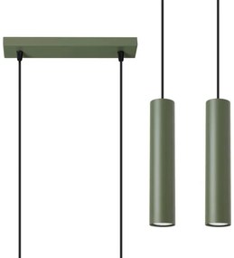 Sollux SL.1485 - Lampadario a sospensione con filo LAGOS 2xGU10/10W/230V verde