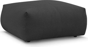 Poggiapiedi in grigio scuro con rivestimento in velluto a coste Voltaire – Bobochic Paris