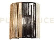 Applique a parete coconut bianco nero e marrone in carta naturale e...