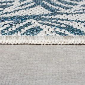 Tappeto da interno e esterno verde e blu 80x230 cm Bella Leaf – Flair Rugs