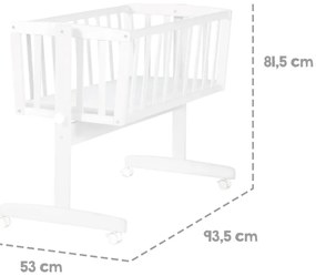 Culla bianca con ruote 40x90 cm – Roba
