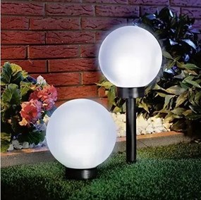 Lampada solare a LED, 1,2 V, 6500 K, 200 mAh, Ø 10 cm, IP44, bianco/nero