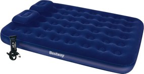 Materasso Gonfiabile Floccato Cuscino Pompa 203x152x22cm 67374 Bestway