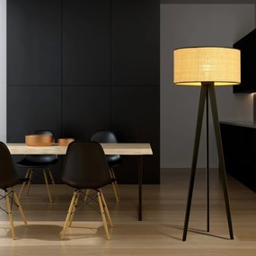 Lampada da Terra in Acciaio e Tessuto ASTON 1 E27