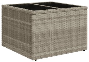 Set divano da giardino 6pz con cuscini grigio chiaro polyrattan