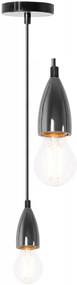 Lampada Da Soffitto Pensile Montatura Chrome Black APP357-1CP