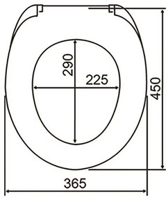 WENKO 23536100-WC sedile per WC RELIEF 36,5x45 cm multicolore/argento