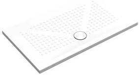 Piatto doccia in ceramica PUNTO L 120 x L 70 x H 3.5 cm bianco opaco