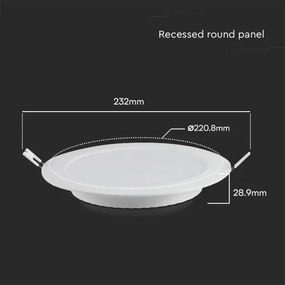 Lampada LED da incasso SAMSUNG CHIP LED/18W/230V 4000K diametro 22 cm bianco