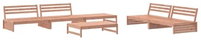 Set divani giardino 6 pz con cuscini legno massello di douglas