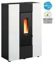 stufa a pellet marilena plus ad canaliz. 8,0 kw bianca (conto termico) - misure cm.75x35,2x107,7h. - peso kg.119 fer361606