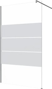Box doccia walk-in Easy, vetro serigrafato 6 mm, L 117-118.5 cm x H 195 cm, profilo cromo